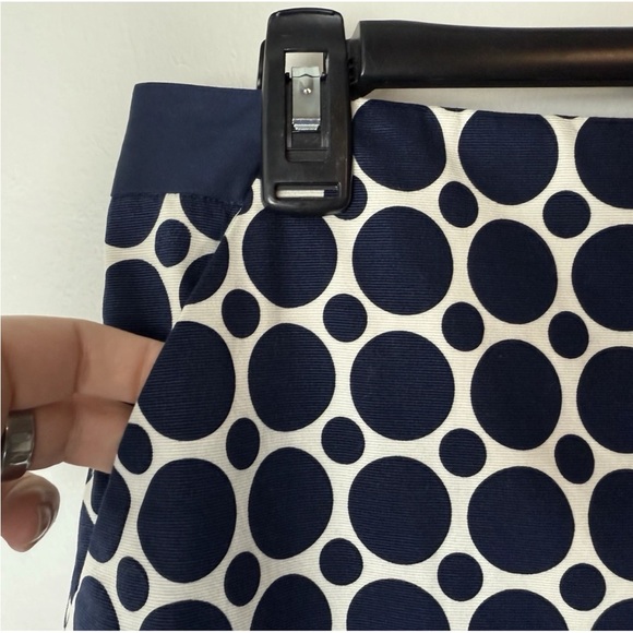 NEW The Limited Pencil Skirt Size 6 Nay Blue White Circles Pockets Back Zip - Picture 4 of 8